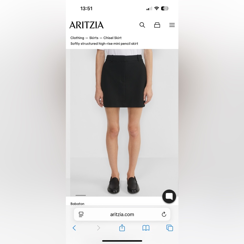 Aritzia Chisel Skirt